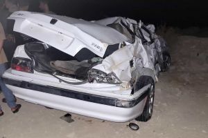 واژگونی مرگبار خودرو در بخش میانی راه خور جناح و لزوم تدبیر فوری برای آنتن دهی موبایل در این مسیر